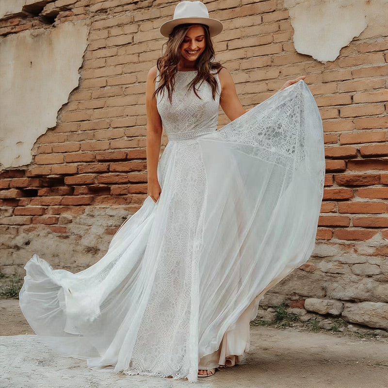 BHstyle Modernes Ball-Gown Satin Trägerlos Schlitz Drapierung Anlassmode Weiß 2-24W