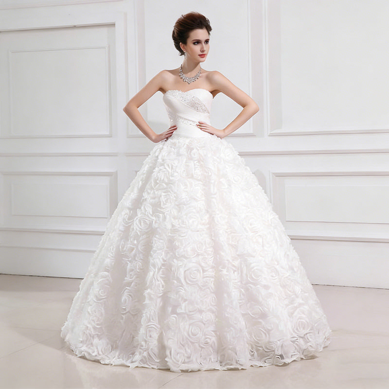 BHstyle Modern Ball-Gown Kurz Satin Puff Schleife Sexy Anlassmode Party Ballkleid Weiß Creme 34-42