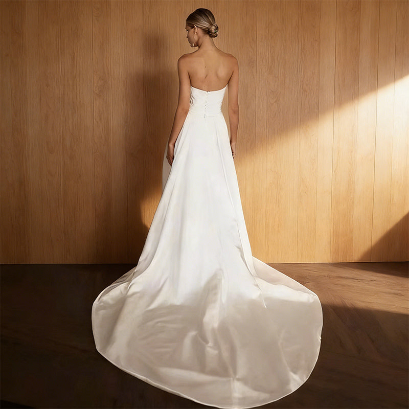 BHstyle Meerjungfrau-Stil Brautjungfernkleid mit V-Ausschnitt – Bodenlanges Chiffon Kleid mit Taillierung für Hochzeitsgäste 2-26W