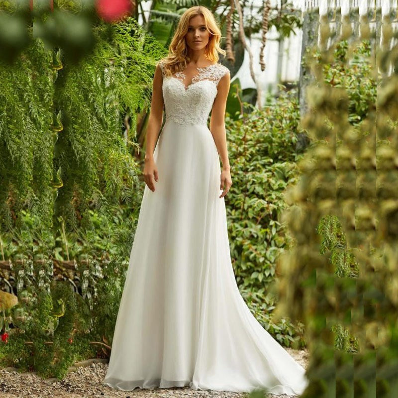 BHstyle Leichtes Spitzen Ball-Gown Chiffon Rock Elegant Ballkleid für Fotoshooting
