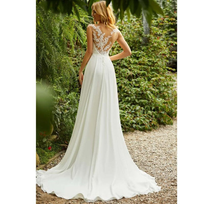 BHstyle Leichtes Spitzen Ball-Gown Chiffon Rock Elegant Ballkleid für Fotoshooting